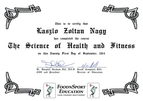 SHF Certificate Laszlo Zoltan Nagy